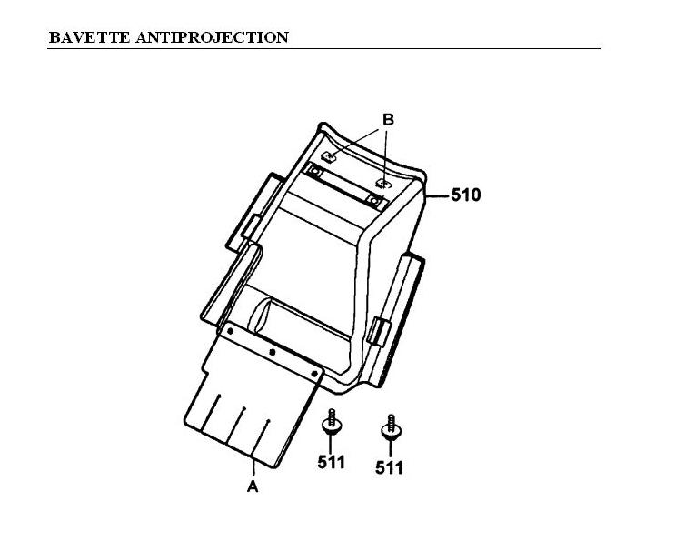 Bavette Antiprojection KYMCO Pièces Moto Kymco STRYKER 125 4T