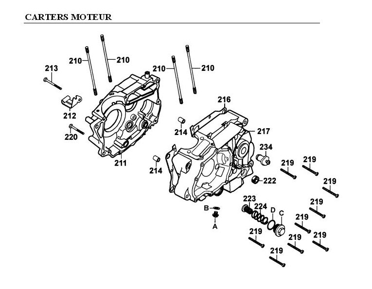 Carter Moteur KYMCO Pièces Moto Kymco STRYKER 125 4T