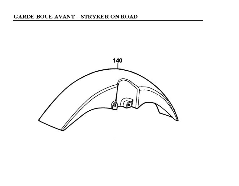 Garde Boue Avant   Stryker On Road KYMCO Pièces Moto Kymco STRYKER 125 4T