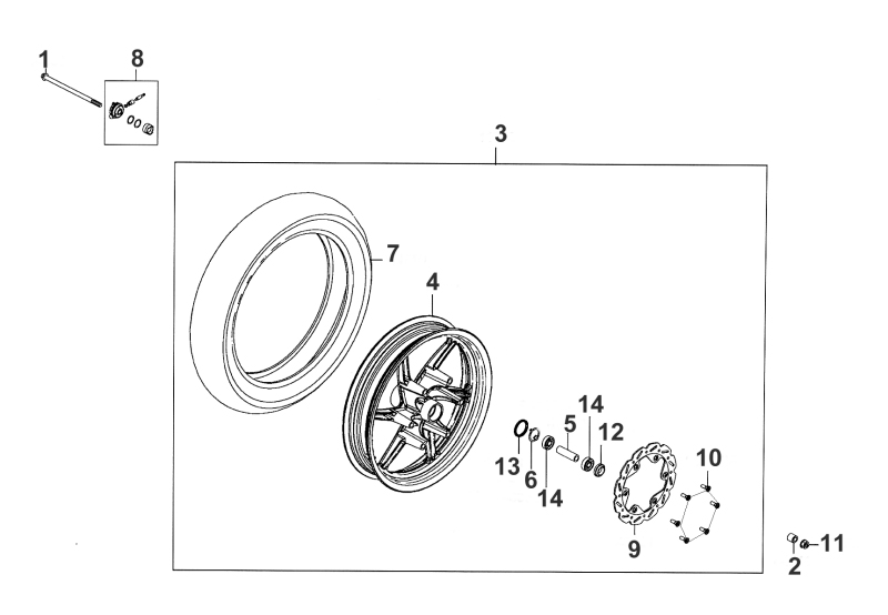 Roue Avant AZMOTORS 