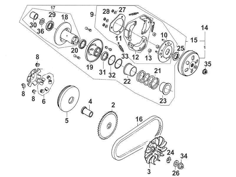 Variateur   Embrayage AZMOTORS 