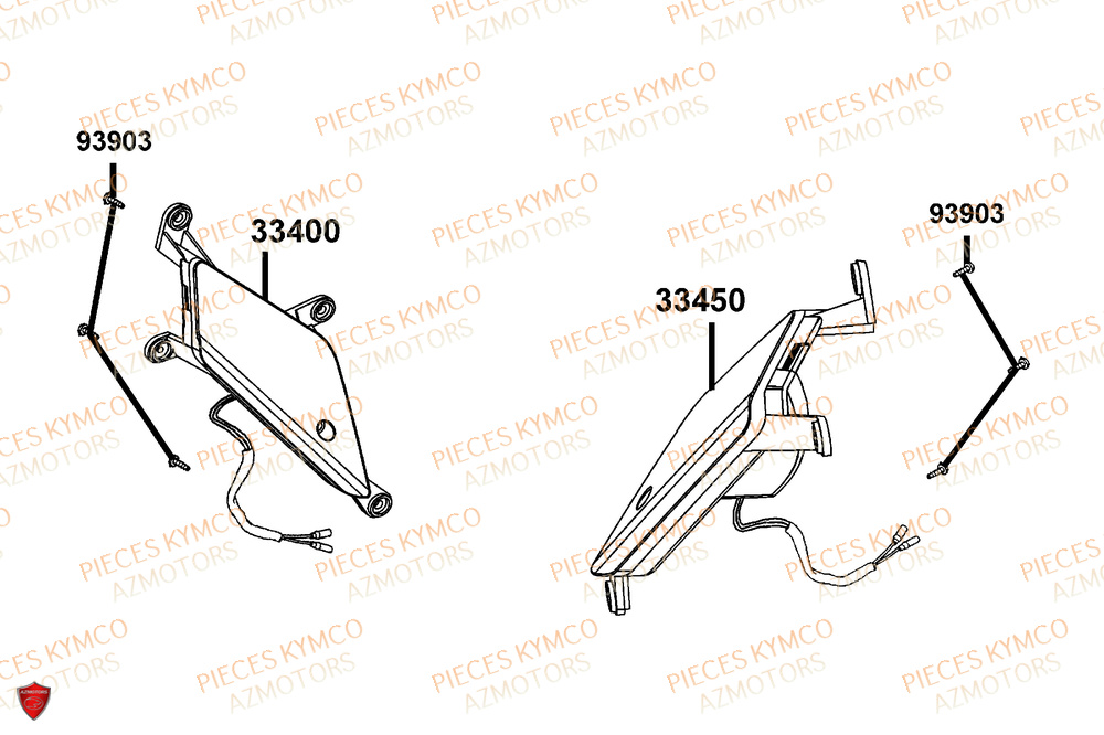 Clignotants KYMCO Pièces SUPER 8 50R 4T EURO5+ (KP10GD)