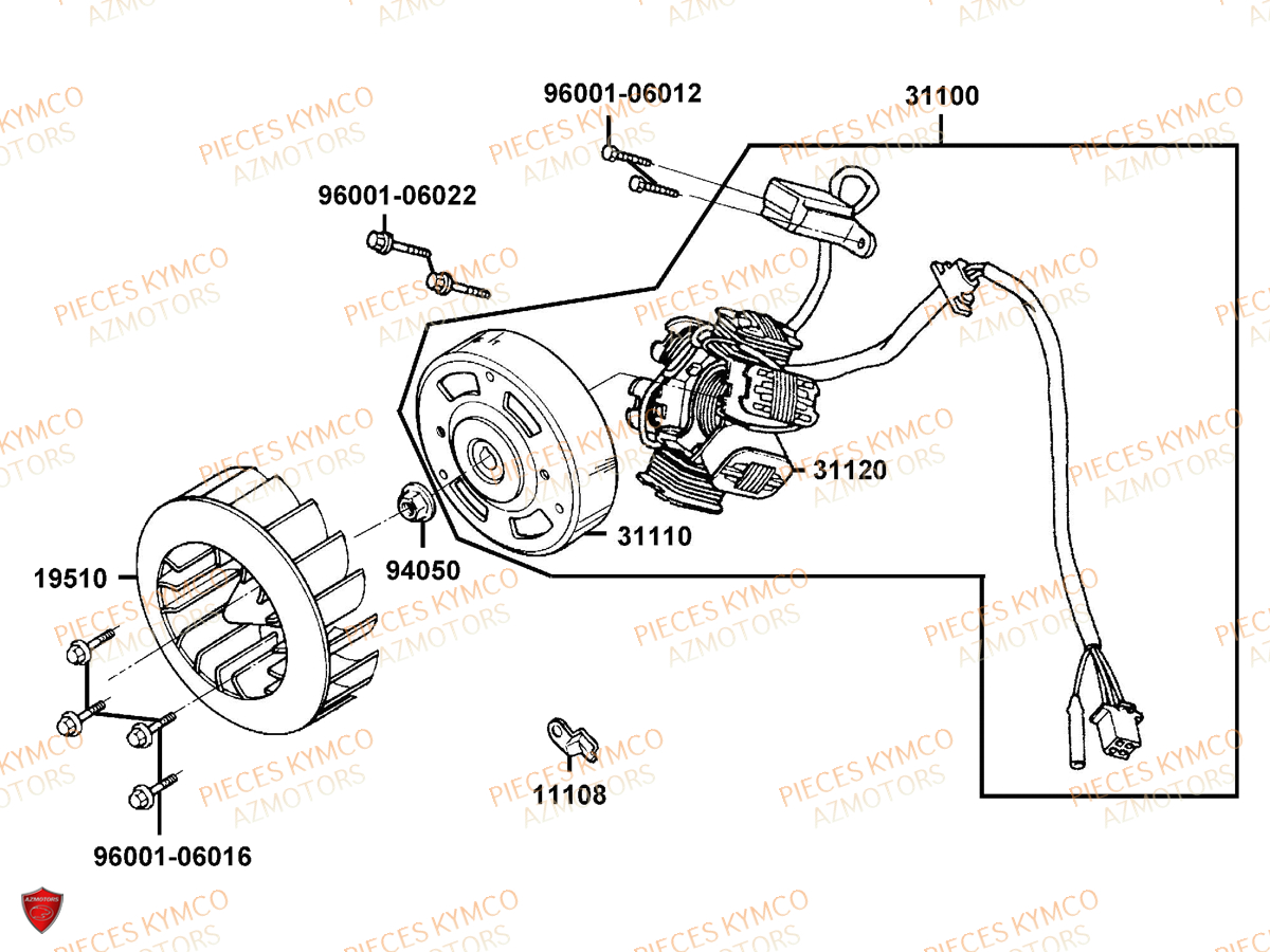 Allumage KYMCO Pieces SUPER 8 50 MMC (KF10CA)