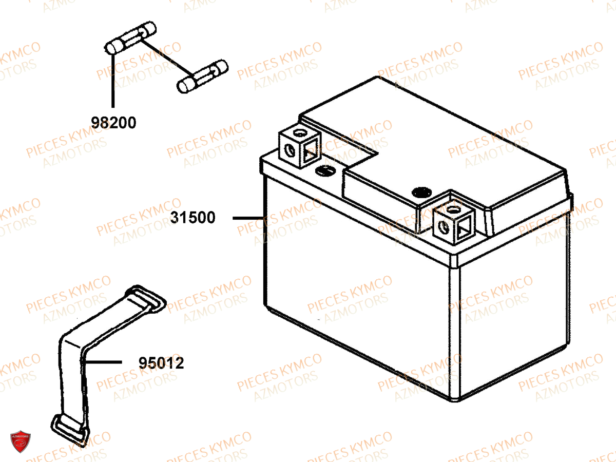 BATTERIE YTX7A-BS YUASA (ORIGINE) KYMCO pour BATTERIE de SUPER8 50 2T MMC
