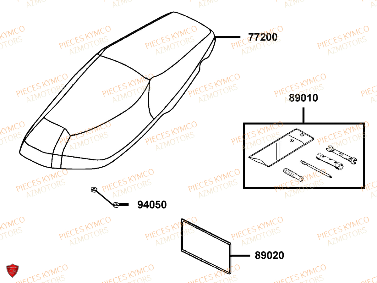 Selle KYMCO Pieces SUPER 8 50 MMC (KF10CA)