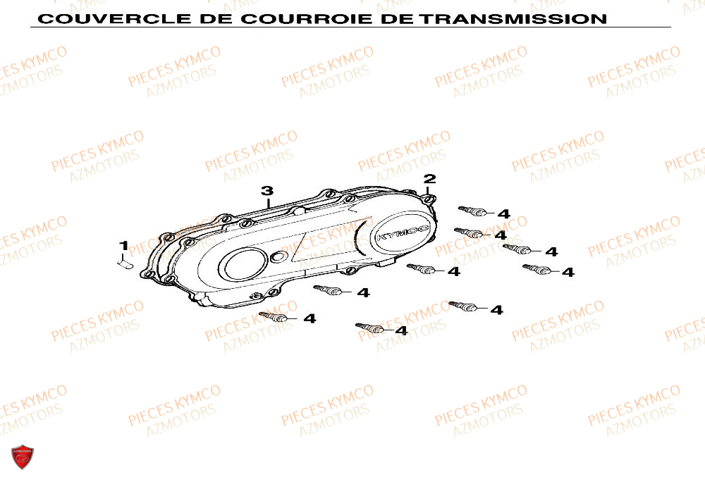 Couvercle Transmission KYMCO Pieces SUPER 9 AC 50cc 2T EURO II (SF10DM)