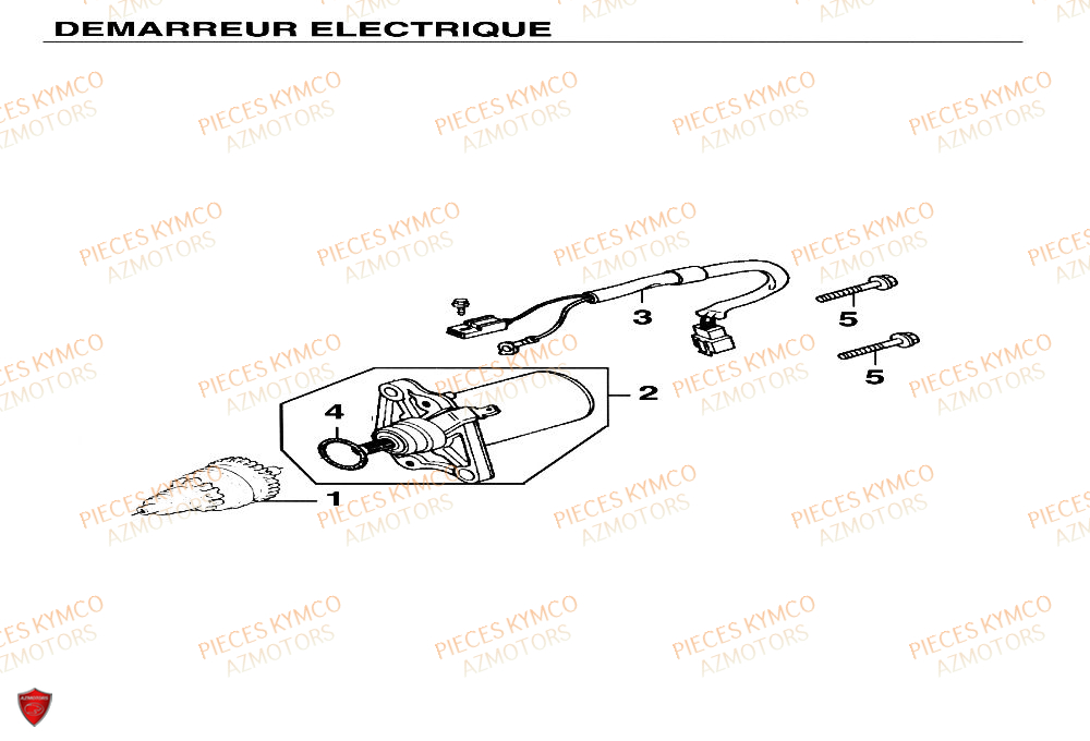 Demarreur KYMCO Pieces SUPER 9 AC 50cc 2T EURO II (SF10DM)