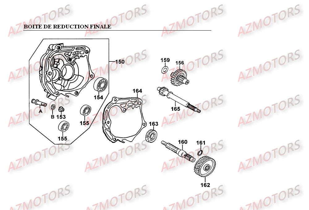 Boite De Reduction Finale KYMCO Pieces SUPER 9 LC 50cc 2T EURO I
