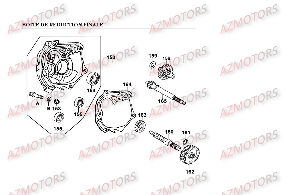 BOITE DE REDUCTION FINALE KYMCO Pièces Scooter SUPER SUPER 9 LC 50cc 2T EURO II 