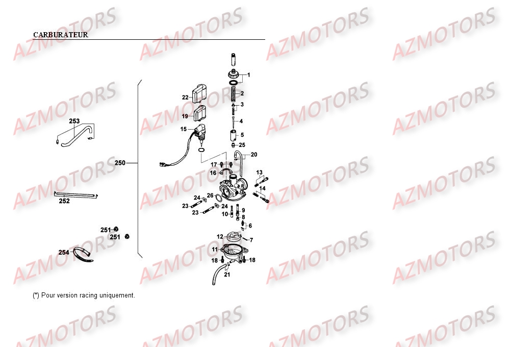 CARBURATEUR KYMCO Pièces Scooter SUPER SUPER 9 LC 50cc 2T EURO II 