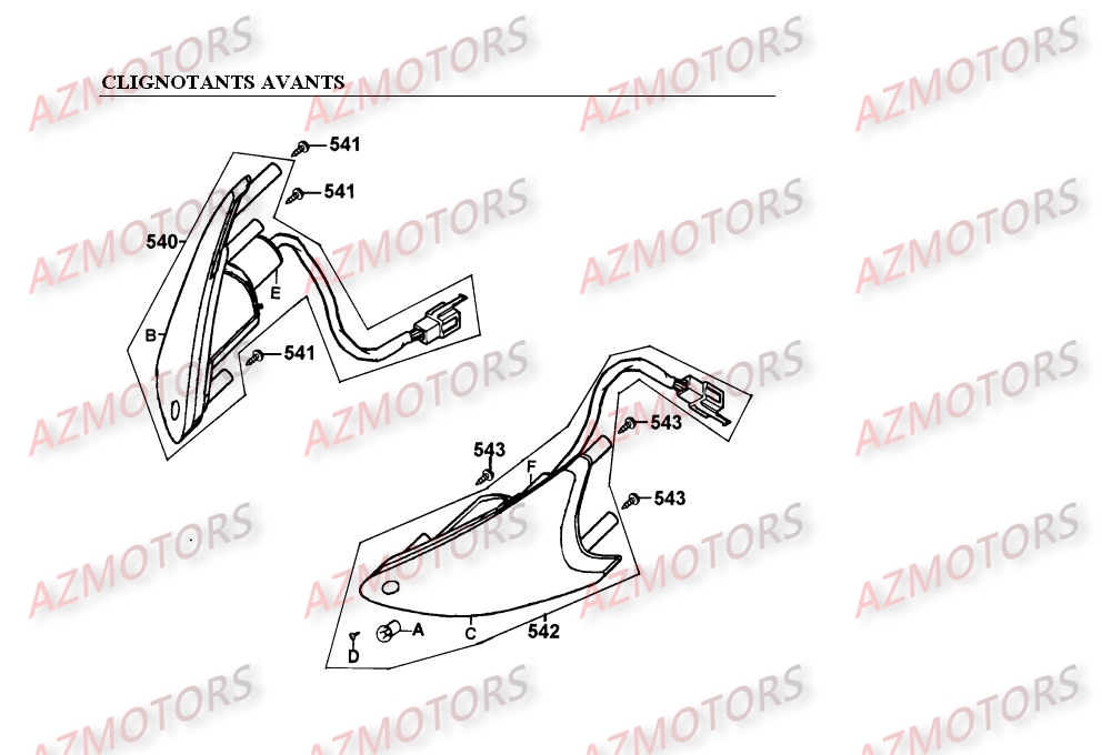 CLIGNOTANTS AVANTS KYMCO SUPER9 LC