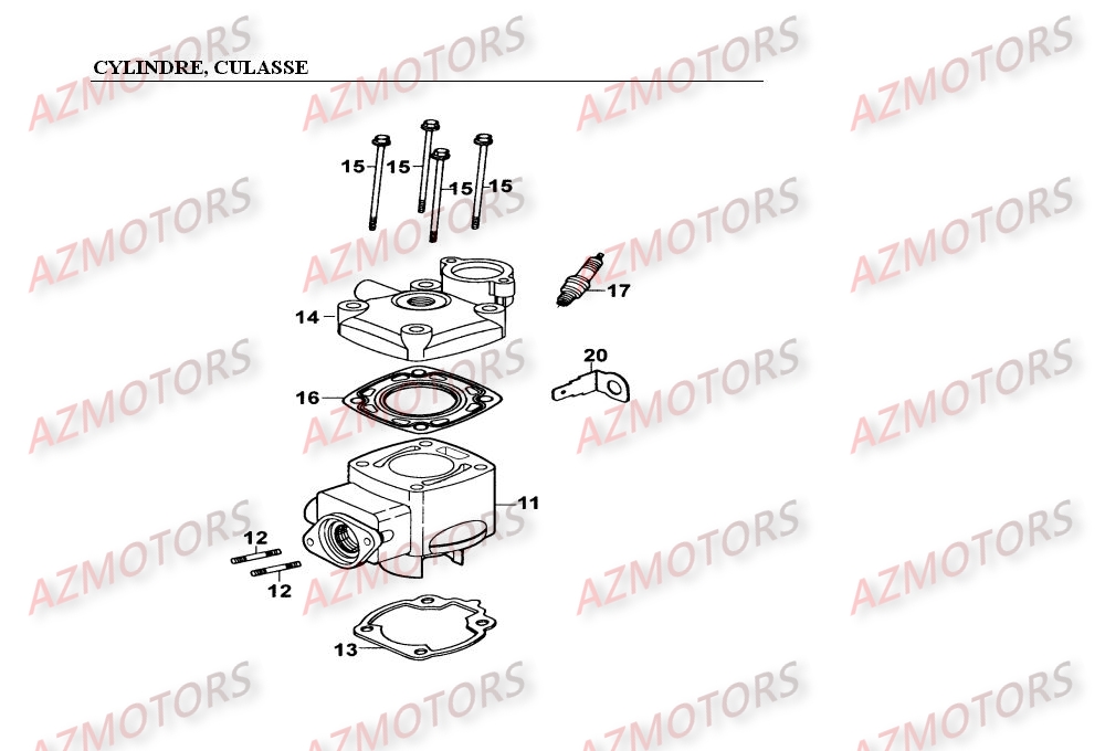 CYLINDRE   CULASSE KYMCO SUPER9 LC