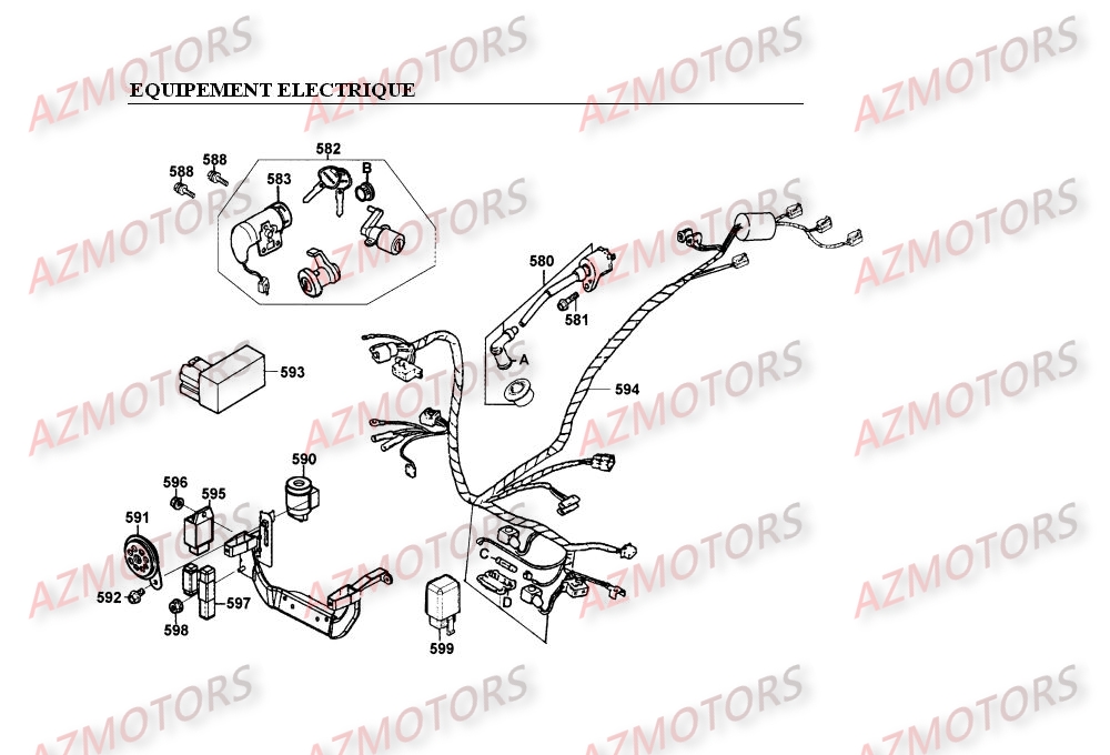 Equipement Electrique KYMCO Pieces SUPER 9 LC 50cc 2T EURO I