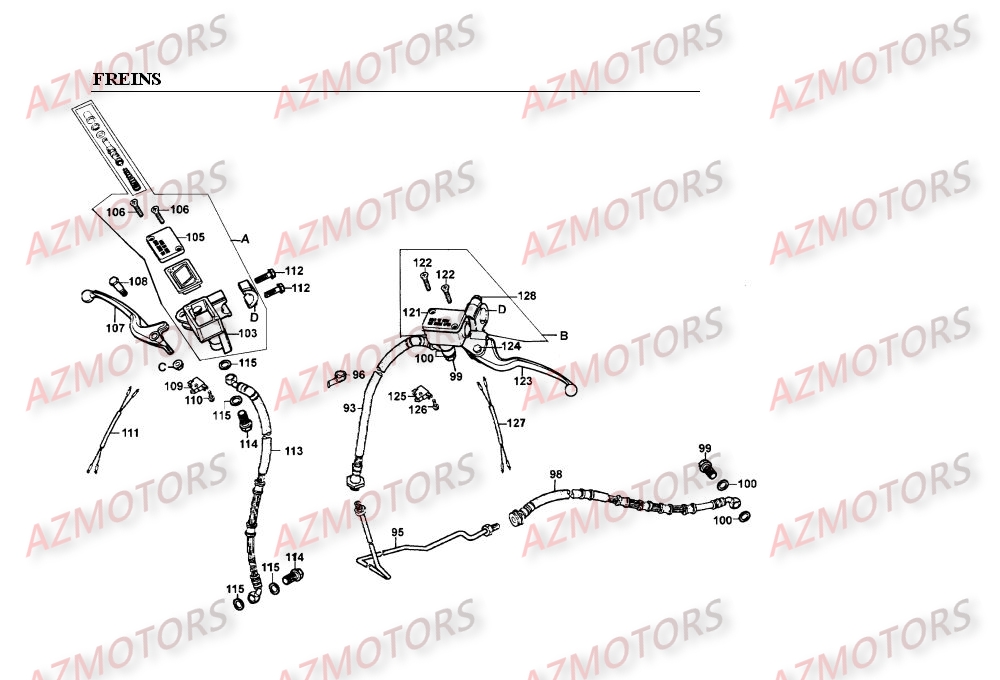 Freins KYMCO Pieces SUPER 9 LC 50cc 2T EURO I