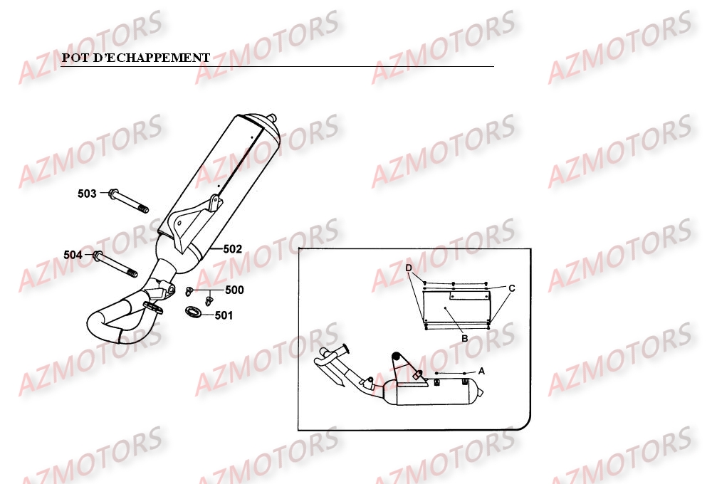 POT D ECHAPPEMENT KYMCO Pièces Scooter SUPER SUPER 9 LC 50cc 2T EURO II 