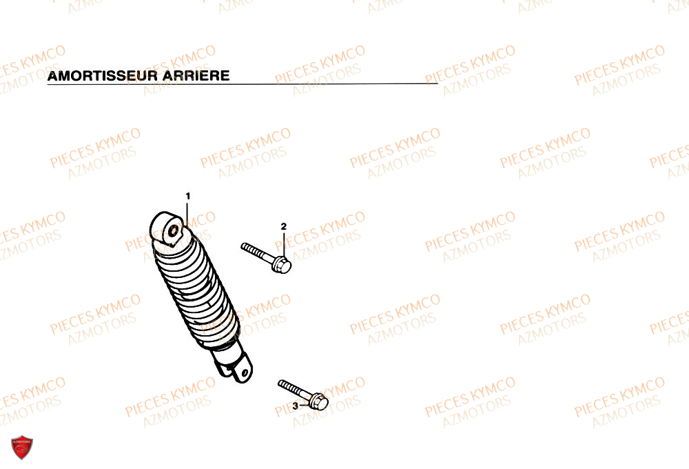 Amortisseur KYMCO Pieces SUPER 9 MMC AC 50cc 2T EURO II (SF10DN)