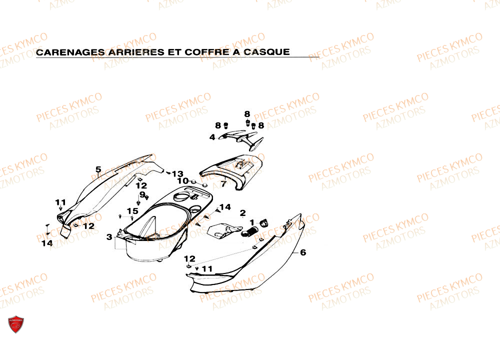 CARENAGE ARRIERE pour SUPER9-MMC