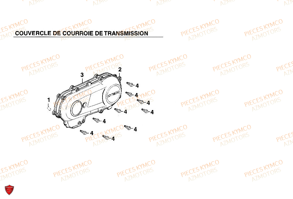 Couvercle De Transmission KYMCO Pieces SUPER 9 MMC AC 50cc 2T EURO II (SF10DN)