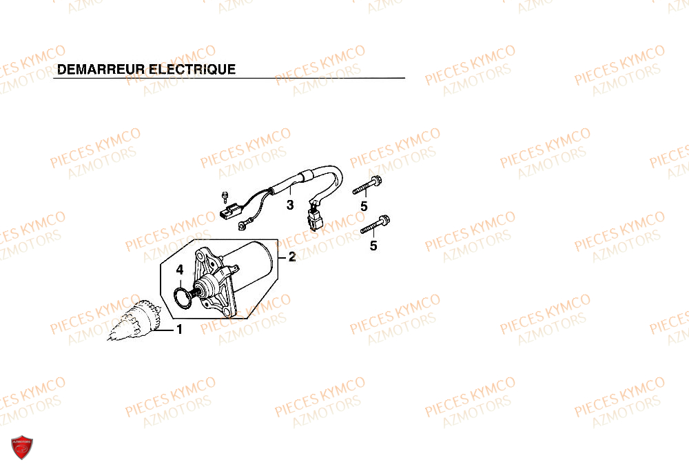 Demarreur KYMCO Pieces SUPER 9 MMC AC 50cc 2T EURO II (SF10DN)