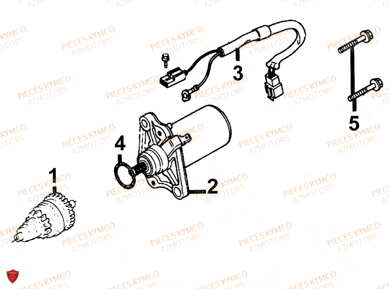 Demarreur KYMCO Pieces SUPER 9 AC 50cc 2T EURO II SPORT (SF10DS)