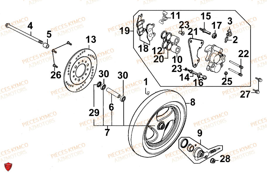 ROUE AVANT pour SUPER9-SPORT
