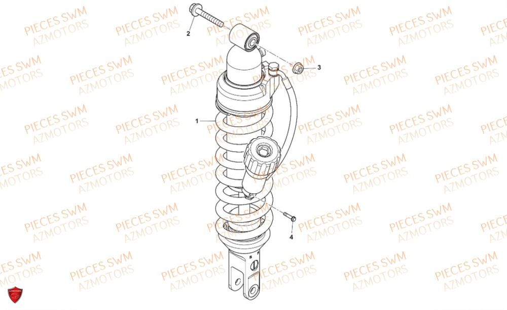 Amortisseur SWM Pieces SWM Origine SUPER DUAL 650 EURO5 2024