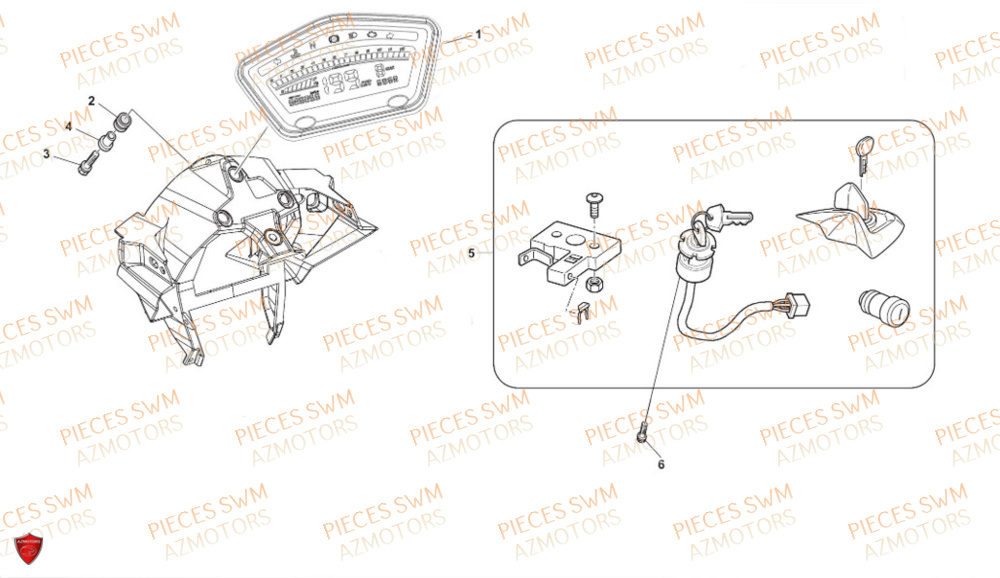 Compteur SWM Pieces SWM Origine SUPER DUAL 650 EURO5 2024