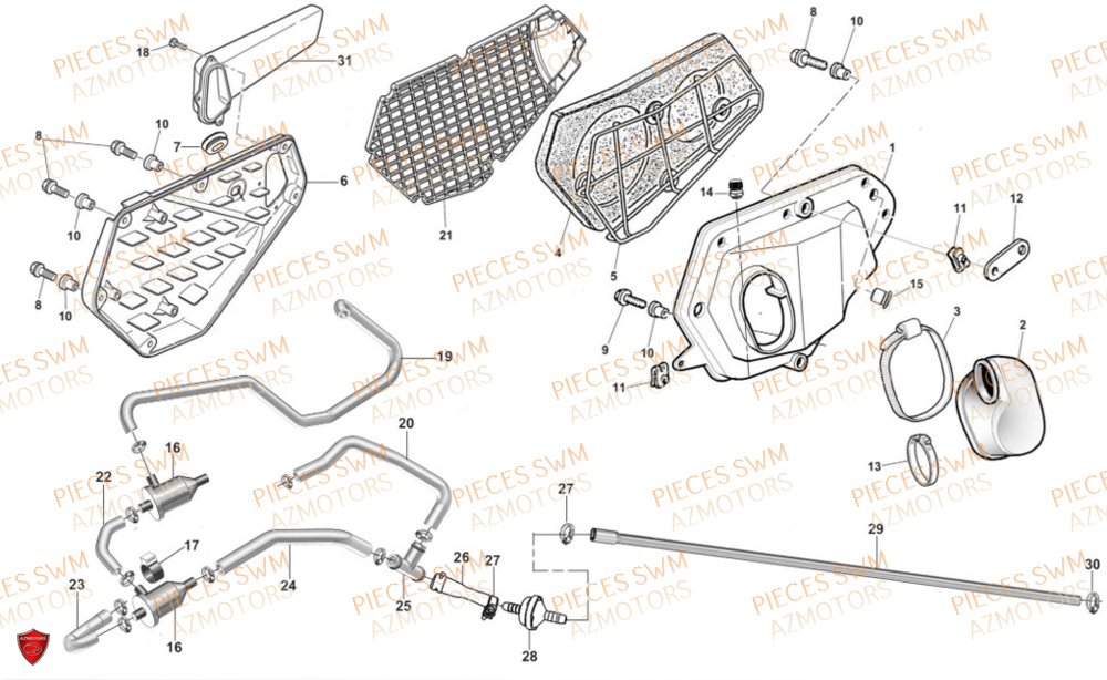 Filtre A Air SWM Pieces SWM Origine SUPER DUAL 650 EURO5 2024