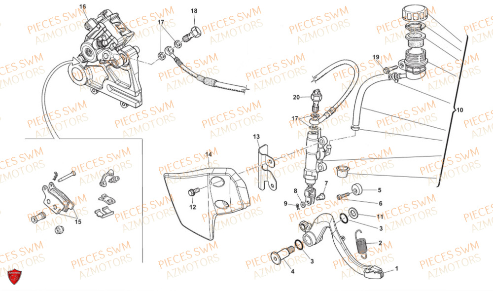Frein Arriere SWM Pieces SWM Origine SUPER DUAL 650 EURO5 2024