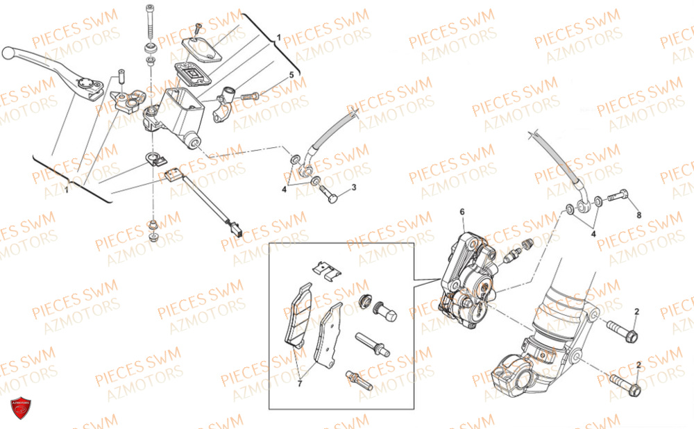 Frein Avant SWM Pieces SWM Origine SUPER DUAL 650 EURO5 2024