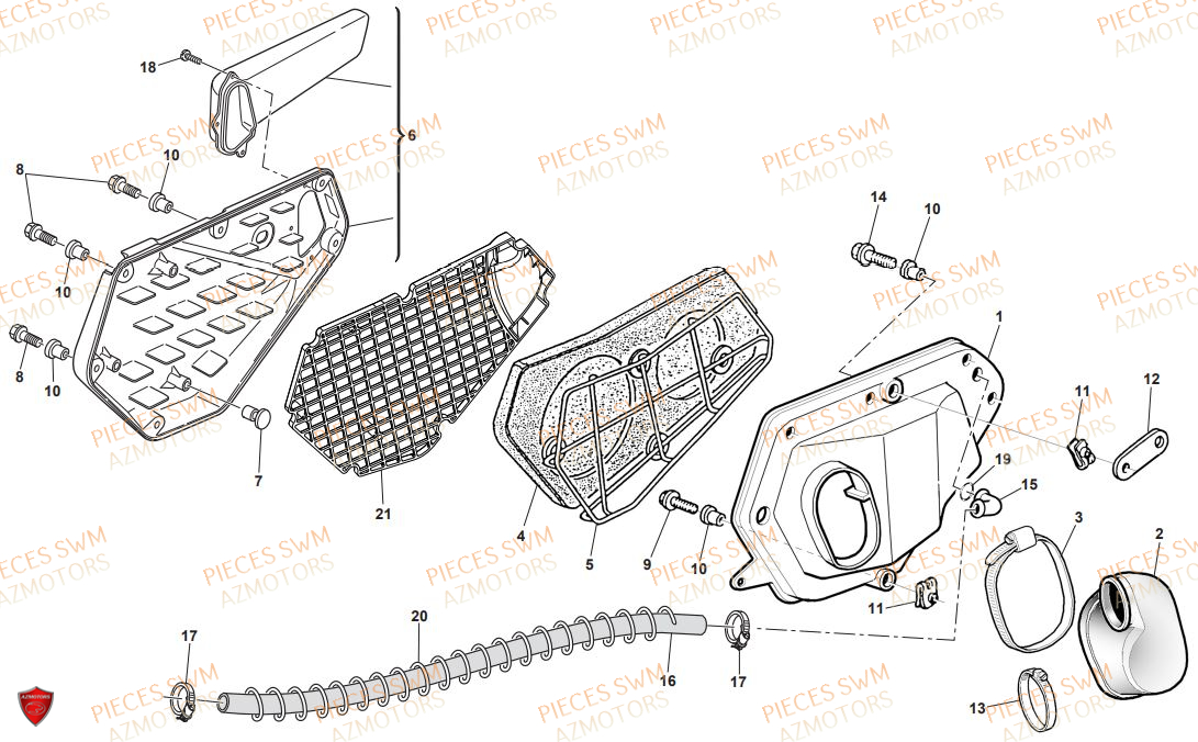Filtre A Air SWM Pieces SWM Origine SUPER DUAL 650 2017