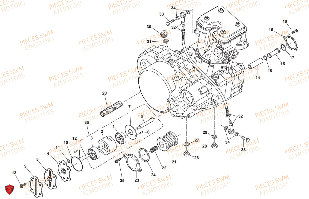 POMPE A HUILE SWM SUPERDUAL 650 2017