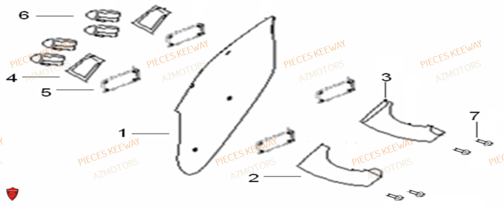 Pare Brise AZMOTORS PIECES ORIGINE KEEWAY SUPERLIGHT 125 E2 (2008-2006)