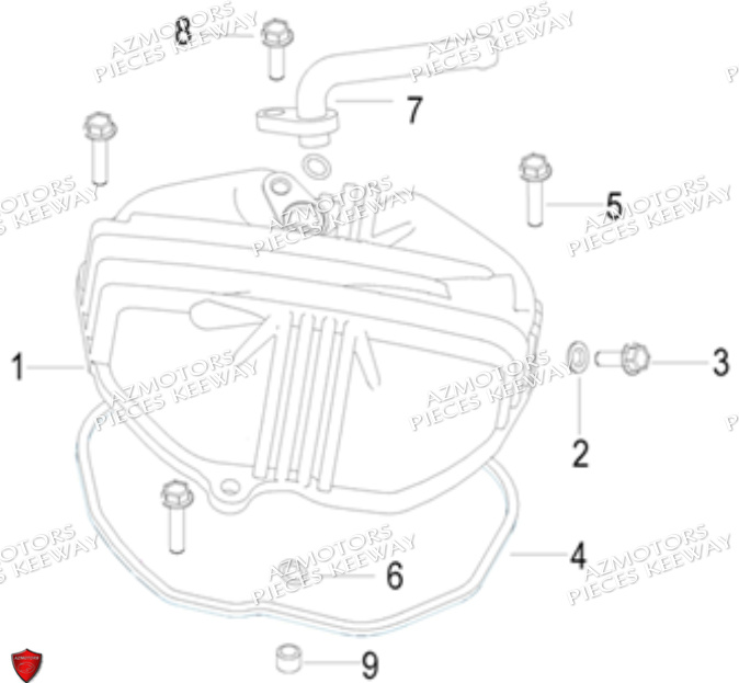 Couvre Culasse Vin A Partir Lbbk23306cb256243 KEEWAY PIECES ORIGINE KEEWAY SUPERLIGHT 125 DB E3 (2009-2016)