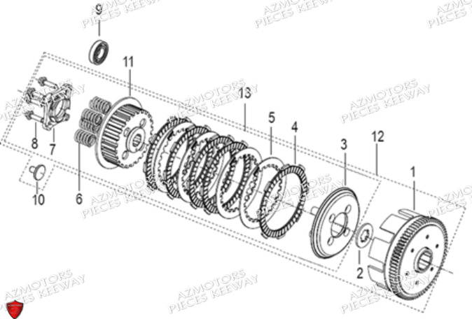 Embrayage Vin A Partir Lbbk23302bb789883 KEEWAY PIECES ORIGINE KEEWAY SUPERLIGHT 125 DB E3 (2009-2016)