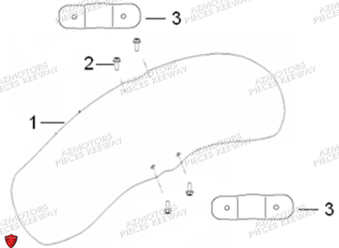 Garde Boue Avant KEEWAY PIECES ORIGINE KEEWAY SUPERLIGHT 125 DB E3 (2009-2016)