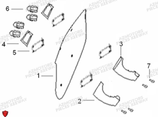 Pare Brise KEEWAY PIECES ORIGINE KEEWAY SUPERLIGHT 125 DB E3 (2009-2016)
