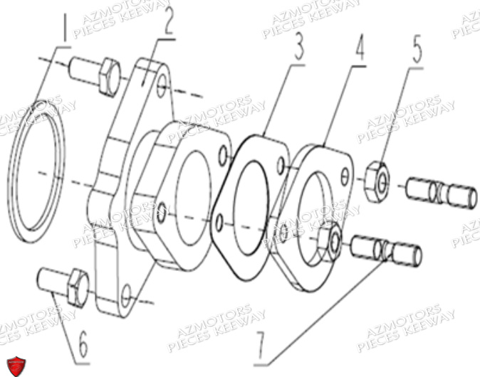 Pipe Admission KEEWAY PIECES ORIGINE KEEWAY SUPERLIGHT 125 DB E3 (2009-2016)