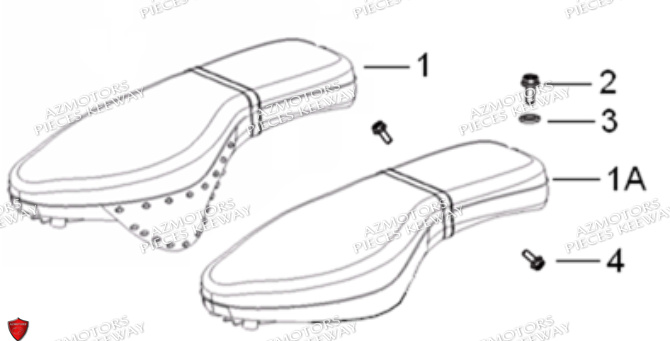 Selle KEEWAY PIECES ORIGINE KEEWAY SUPERLIGHT 125 DB E3 (2009-2016)