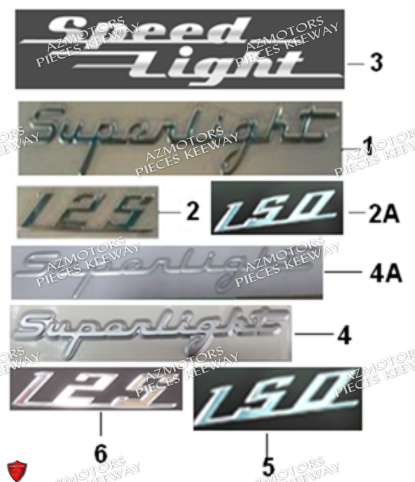 Stickers V2 KEEWAY PIECES ORIGINE KEEWAY SUPERLIGHT 125 DB E3 (2009-2016)