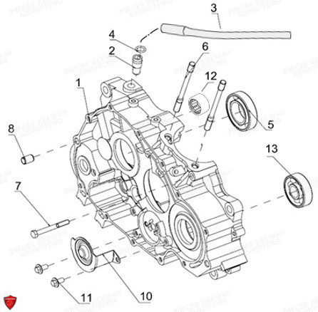 Carter Moteur Droit KEEWAY PIECES ORIGINE KEEWAY MOTO SUPERLIGHT E4 125cc