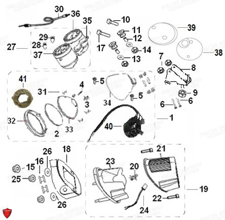 Compteur Phare KEEWAY PIECES ORIGINE KEEWAY MOTO SUPERLIGHT E4 125cc