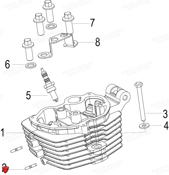 CULASSE BOUGIE KEEWAY SUPERLIGHT 125 EURO4