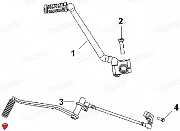 Kick KEEWAY PIECES ORIGINE KEEWAY MOTO SUPERLIGHT E4 125cc