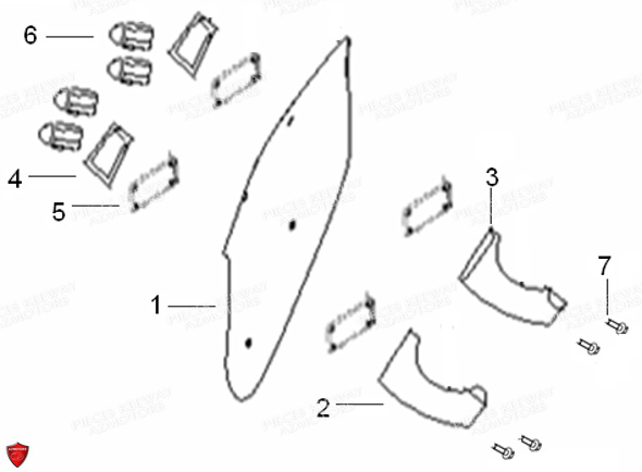 Pare Brise KEEWAY PIECES ORIGINE KEEWAY MOTO SUPERLIGHT E4 125cc