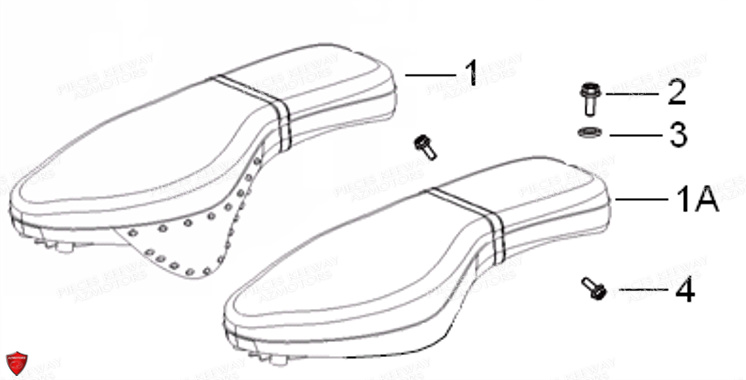 Selle KEEWAY PIECES ORIGINE KEEWAY MOTO SUPERLIGHT E4 125cc