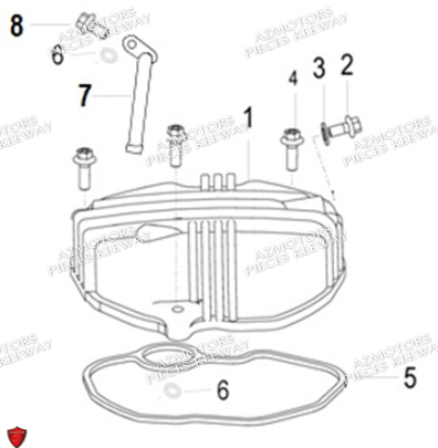 Couvre Culasse KEEWAY PIECES ORIGINE KEEWAY MOTO SUPERLIGHT 125 LIMITED E4 (2017-2020)