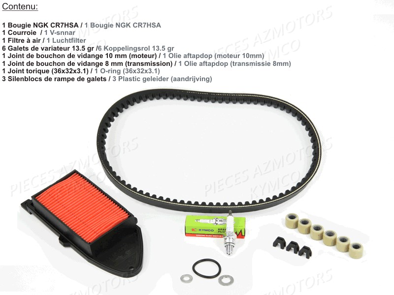 1 Set Entretien KYMCO Pièces Scooter Kymco SUPER 8 125 4T EURO III (KL25SA)