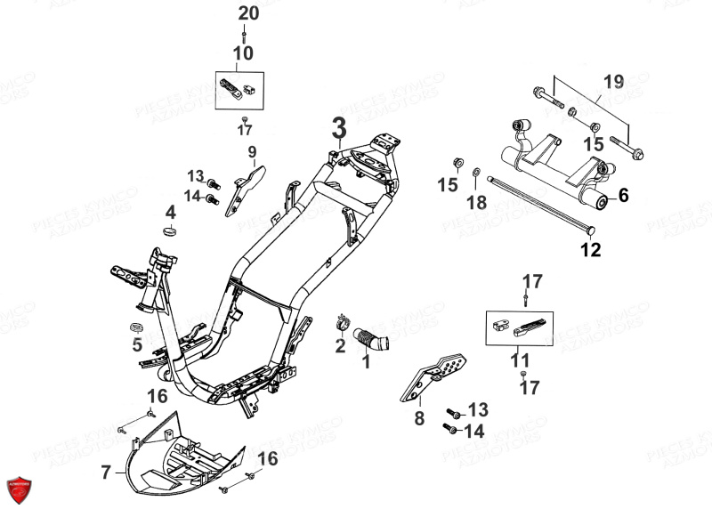 CHASSIS pour SUPER 8 50 4T E2