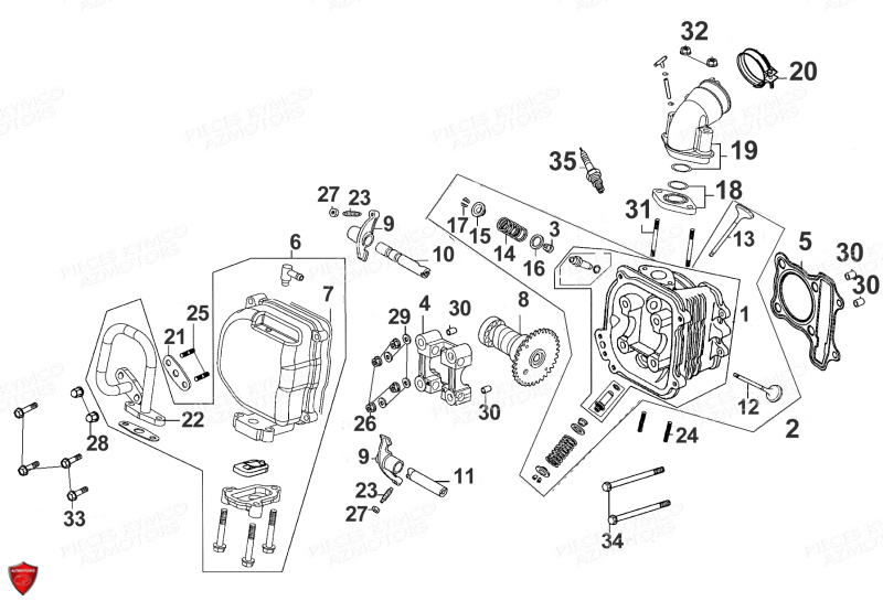 CULASSE pour SUPER 8 50 4T E2